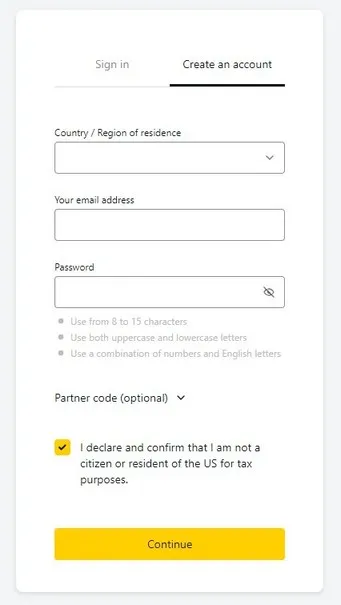 Exness Sign Up - Create an account.一方面，签署了-创建一个帐户。 